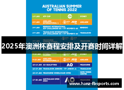 2025年澳洲杯赛程安排及开赛时间详解